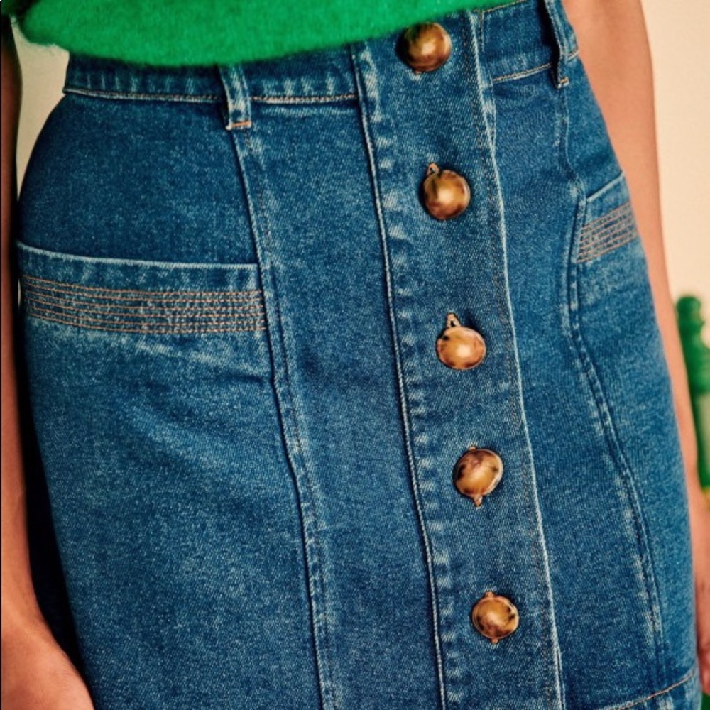 Sezane Denim Skirt